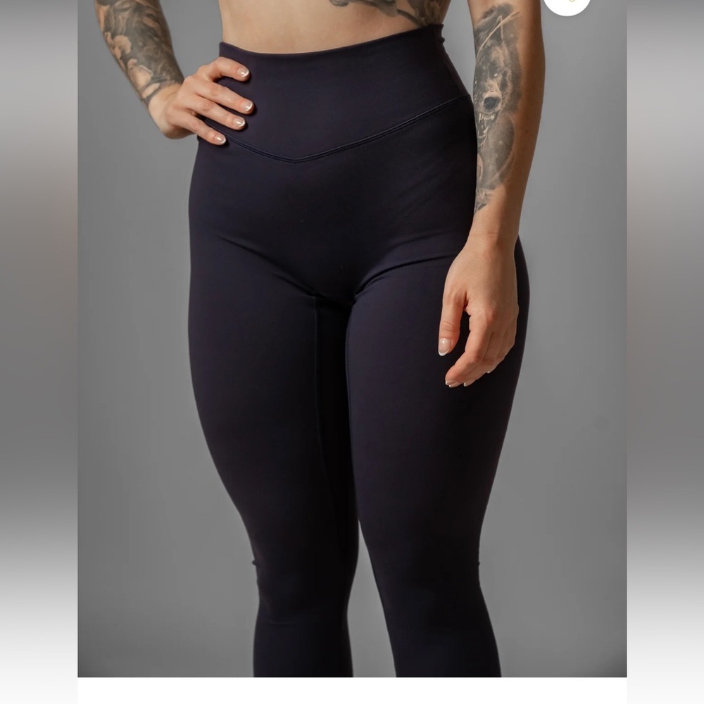 Til You Collapse Original Effortless Classic Leggings Navy Large - Picture 4 of 10